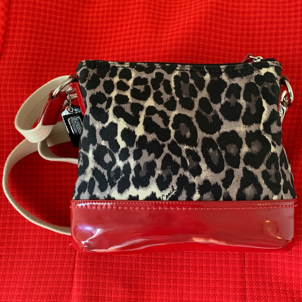 HOLD FOR LAVONNE Coach Ocelot Swingpack Cheetah Print Crossbody Bag - Picture 6 of 12